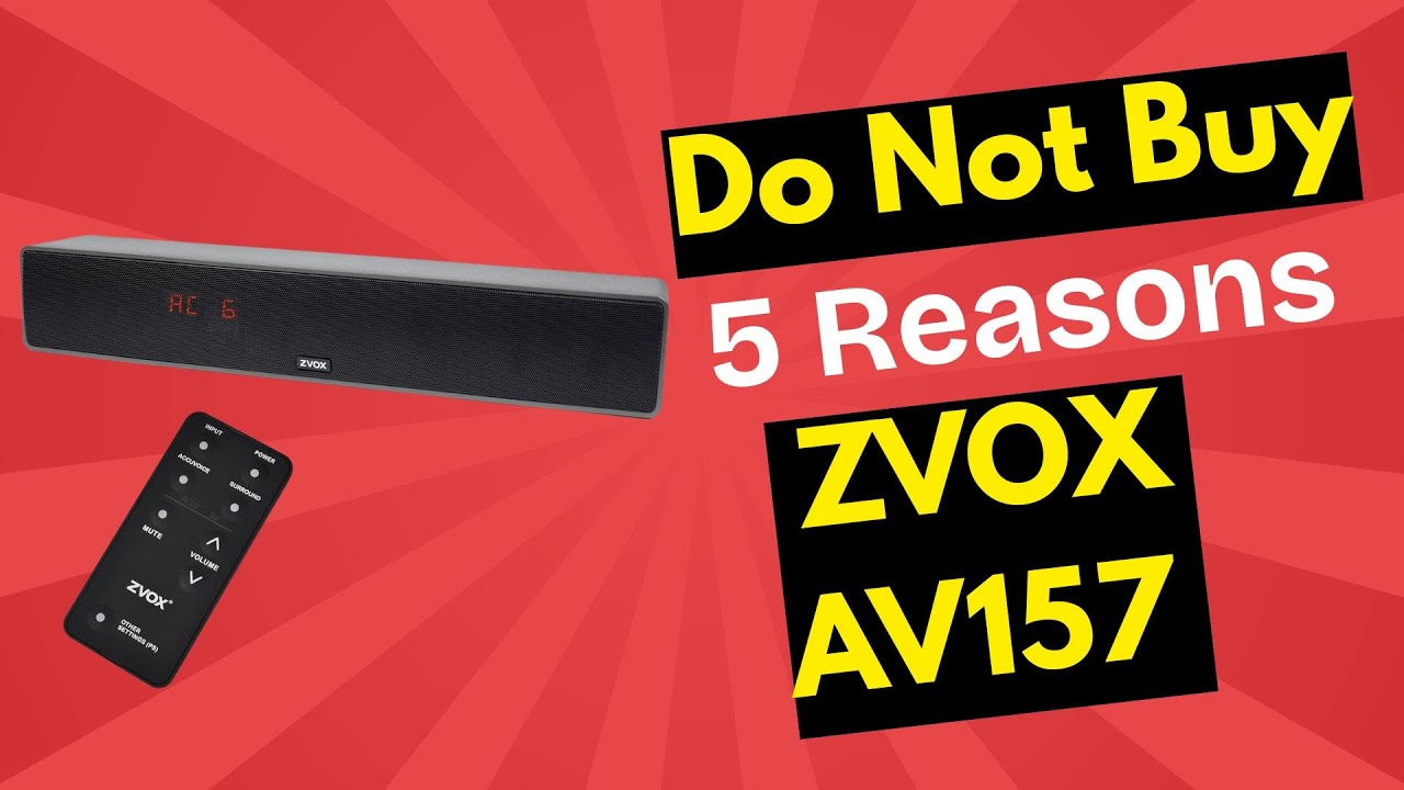 ZVOX AV157 Soundbar Review: Hits, Misses & Hidden Problems - 5 Reasons Do Not Buy