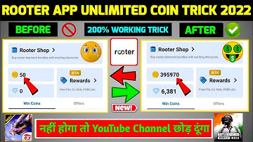 💎Rooter App Unlimited Coin Trick 2022 | Rooter App Se Coin Kaise Kamaye 2022 | Rooter App Coin Trick