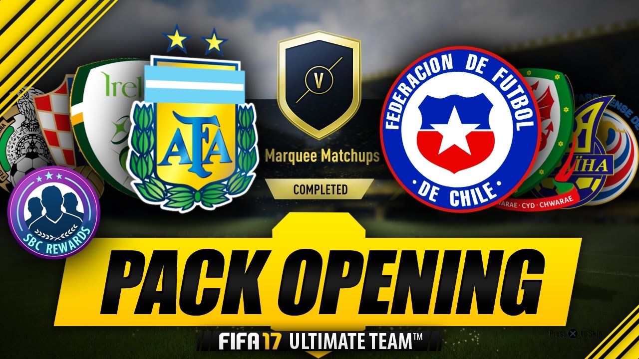 WORLDCUP QUALIFIERS MARQUEE MATCHUPS - FIFA 17 PACK OPENING