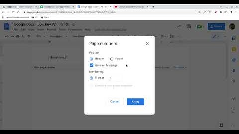Low Key PD: Google Docs - Insert - Headers and Footers