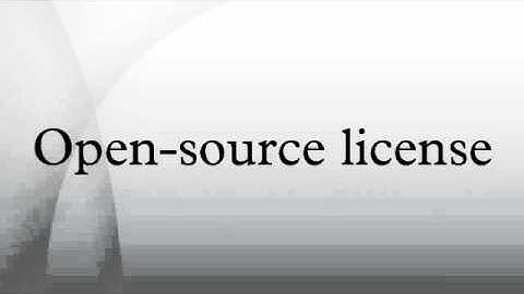Open-source license
