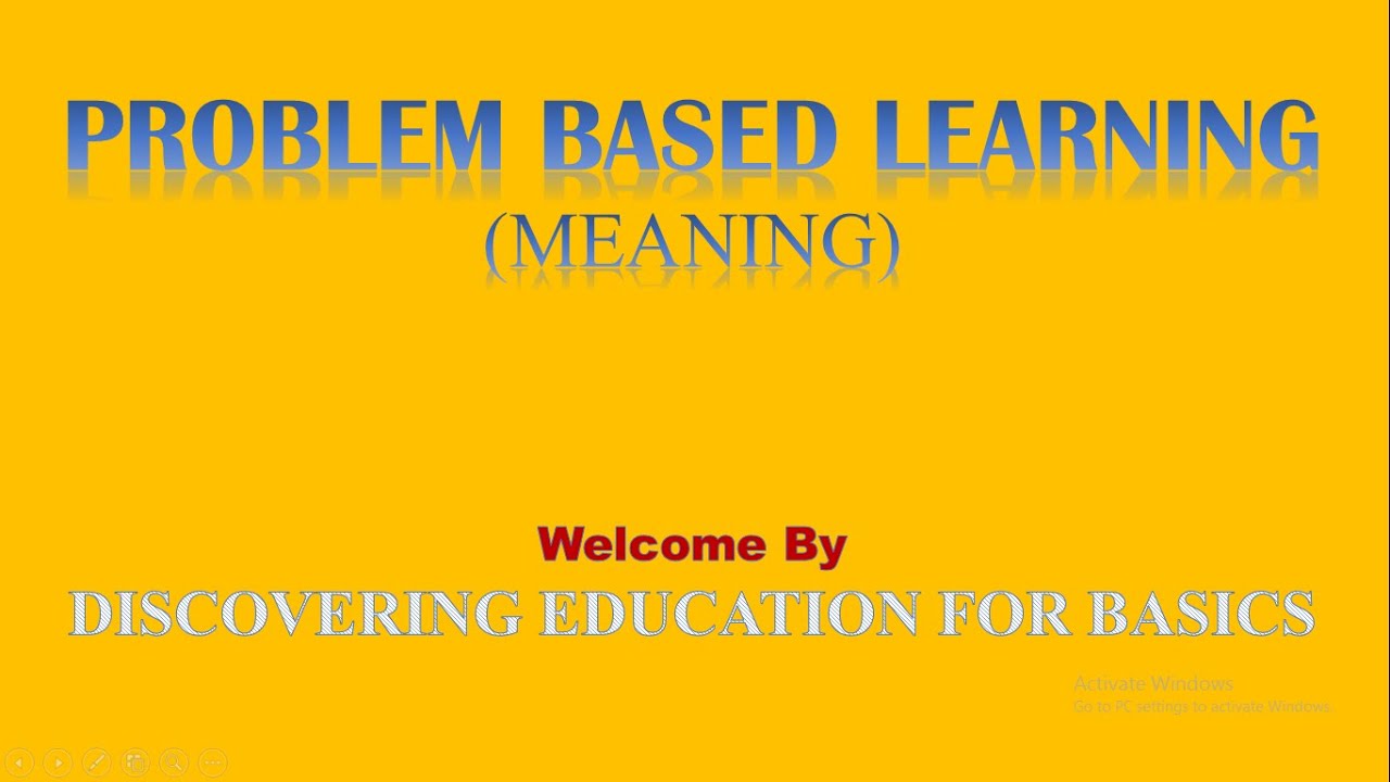 Problem Based Education Meaning In Bengali YouTube
