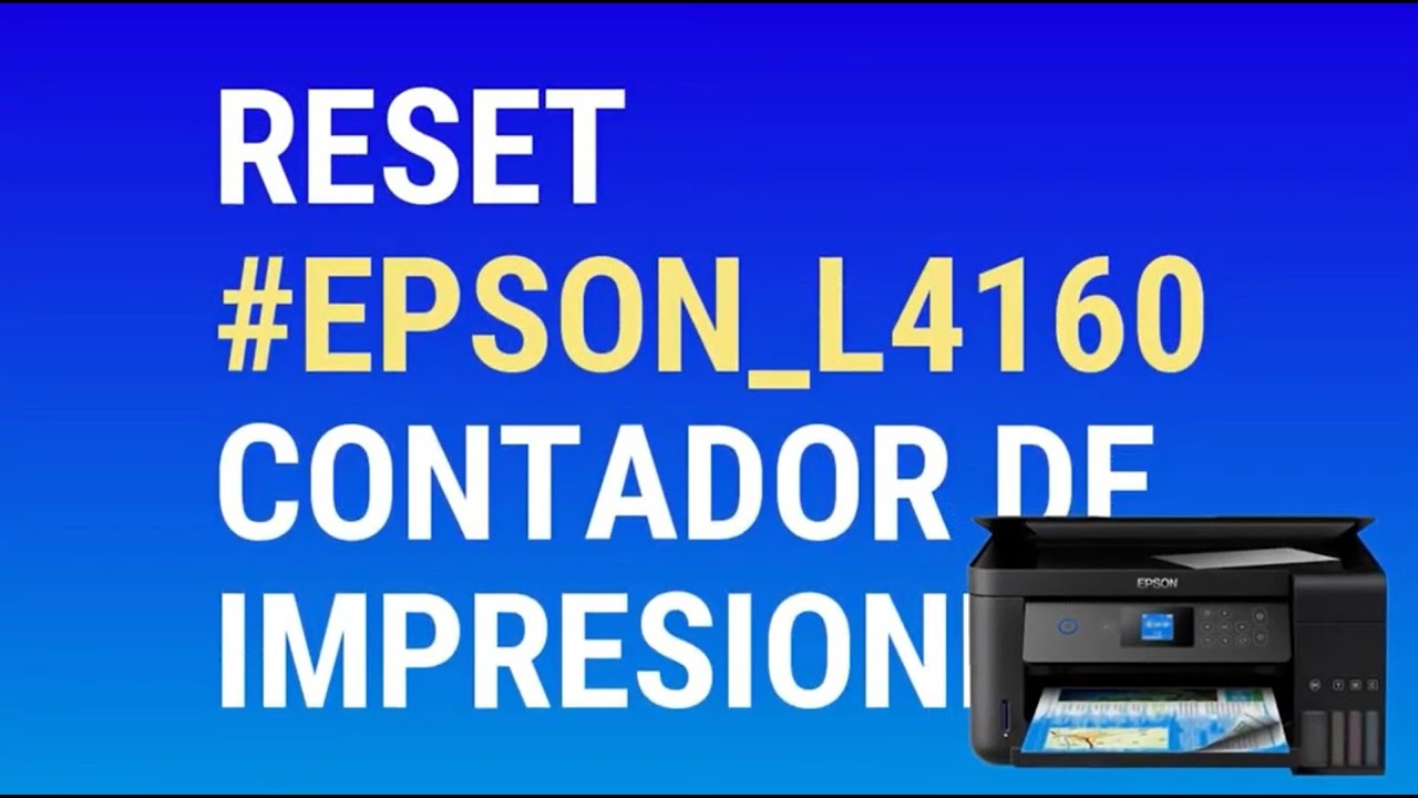 Reset Epson L4160 redblinkingproblemepson lucesrojasepson luzde