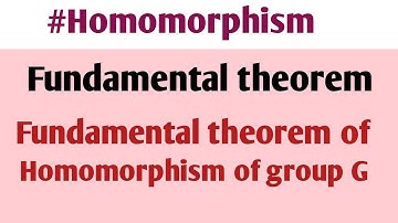 fundamental theorem of homomorphism of group #homomorphism