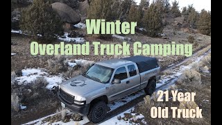 Winter Truck Camping Adventure  Overland Truck Camping Back to Basics!!!