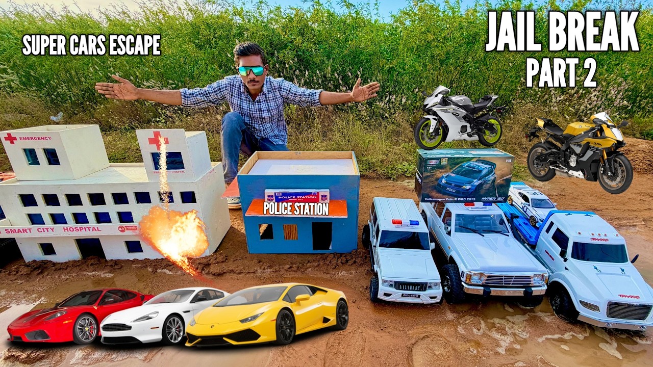 RC Police Station Jailbreak Escape Fastest RC Super Car Part 2 – Chatpat toy tv