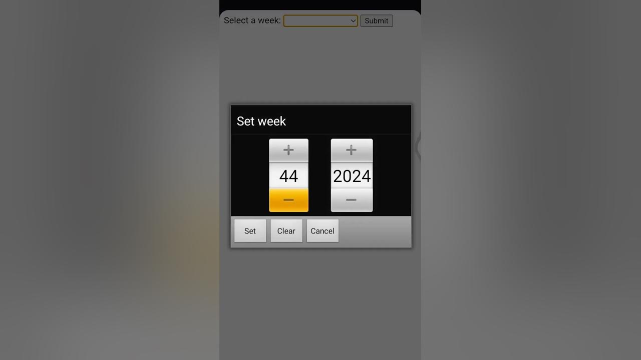 How to make week input program in html in one click youtube