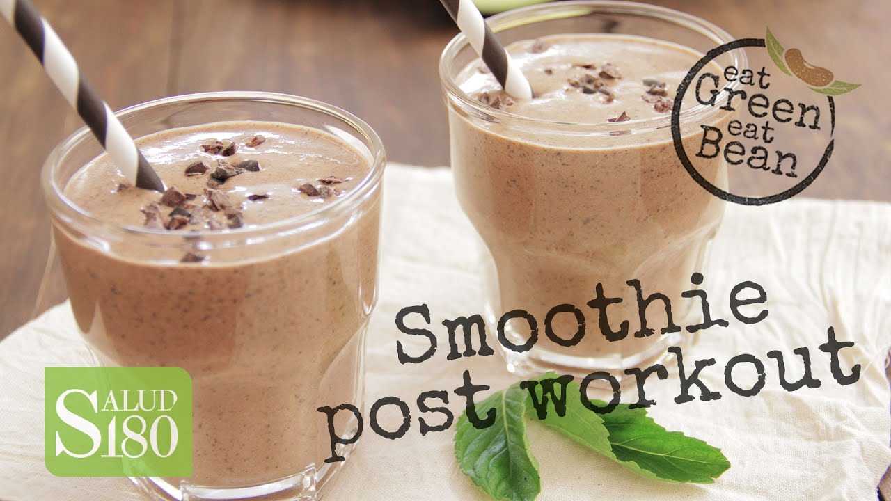 Smoothie proteínico post workout de chocomenta | Eat Green Eat Bean aguacate mexico