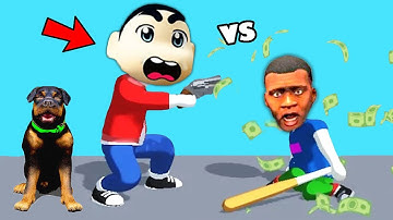 NOOB vs PRO vs HACKER in MERGE and FIGHT with CHOP FRANKLIN SHINCHAN