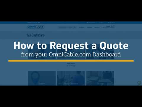 How to Request A Quote on OmniCable.com - video from Omni Cable