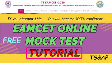 EAMCET MOCK TEST TUTORIAL- How to write ONLINE EAMCET Exam?? | Similar to MAIN EXAM, Get Confident!!