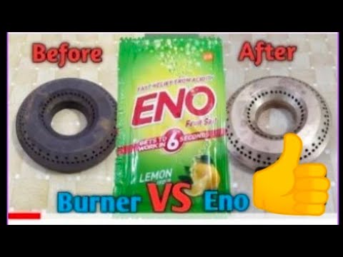 How to clean gas burners at home/ gas burner cleaning with eno