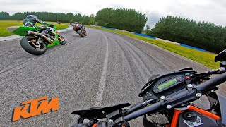 🏁 Supermoto Trackday ✅ KTM 690 SMC-R (Raw Sound) ✅ Crash Included