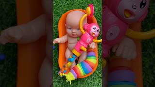Full of 3 Rainbow BathTubs Candy with M&amp;M's &amp; Magic Slime Cutting Video