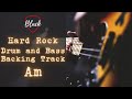 Hard rock drum and bass backing track am