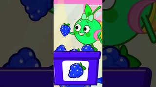 Color for kids with a fruit train