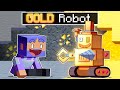 Playing Minecraft As A HELPFUL GOLD Robot!