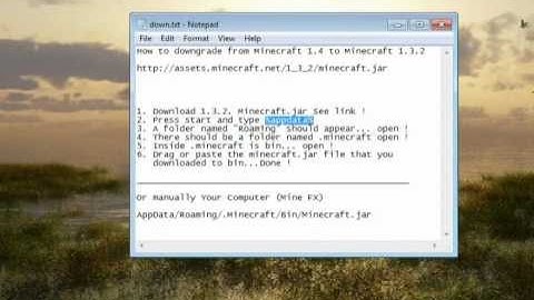 Minecraft How to Downgrade from New 1.4.2  to Old 1.3.2 jar ~ Easy Tutorial