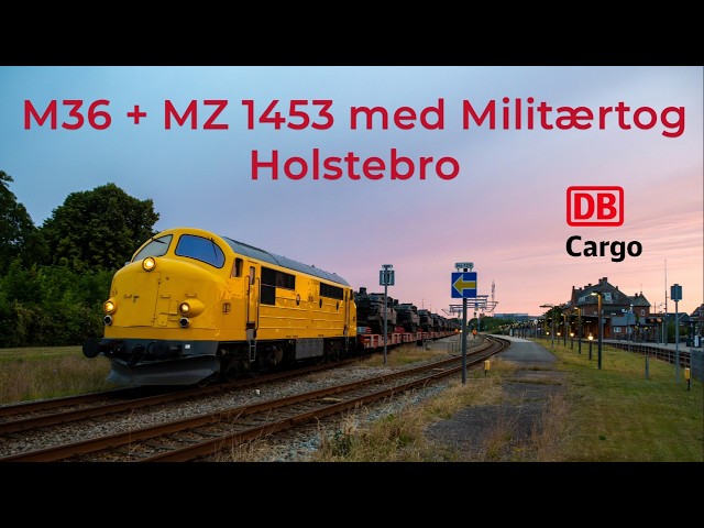 DB Cargo - M36 + MZ 1453 med militærtog til Holstebro