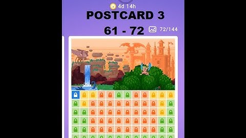 Nonogram Fantastic Voyage 3rd Postcard Level 61-72