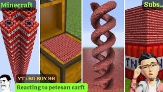 10 greatest Minecraft experiments in one video Reacting to @PetesonCraft