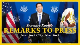 Secretary Rubio delivers remarks to the press