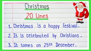 20 Easy Lines On Christmas Day In English L Short Essay On Christmas L Essay Writing L Christmas Day