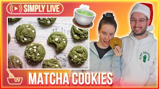 Baking Matcha Cookies w/ Ben LIVE  Simplybakelogical