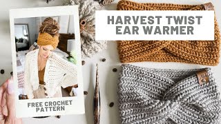 Harvest Twist Ear Warmer  Free Crochet Pattern
