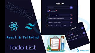 How to make ToDo App with React JS & Tailwind | Step by Step Tutorial 2024