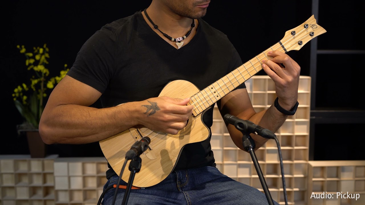 Bamboo Series Tenor Sized Ukulele by Ortega Guitars - Natural - RUNAB-TE