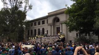 Notre Dame Band Plays Damsha Bua and Victory March at Bond Hall
