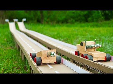 DIY हॉट व्हील्स रेस ट्रक 2x CO2 कार्ट्रिज द्वारा संचालित