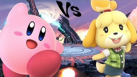 Kirby (smash bros protagonist) vs Isabelle (dog)