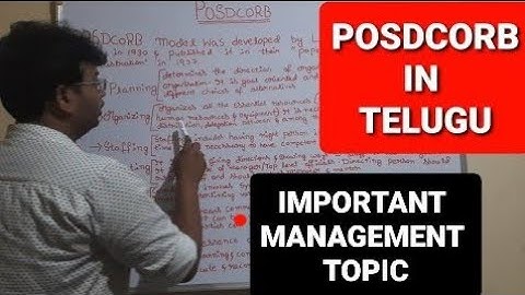 POSDCORB|management|functions of management|posdcorb concept of management by Luther gullick lynda