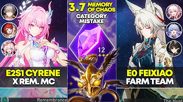 E2S1 Cyrene x RMC & E0 Feixiao FARM Team | Memory of Chaos 12 | Honkai Star Rail 3.7