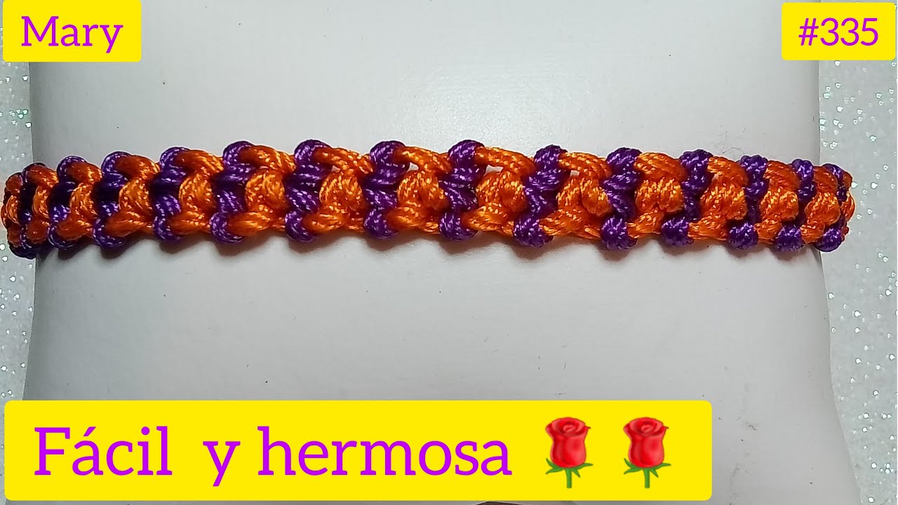 COMO HACER PULSERA DE HILO FÁCIL Y RÁPIDA..