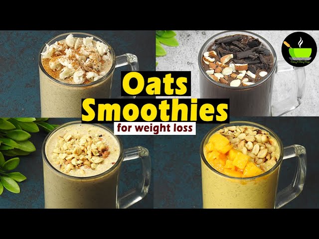 Oats Smoothie for weight loss (No Milk, No Curd, No Sugar) | Oats Breakfast Smoothie | Smoothie | She Cooks