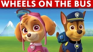 Paw Patrol Cartoon Wheels On The Bus Song Nursery Rhyme