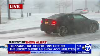 Jersey Shore experiencing blizzard-like conditions