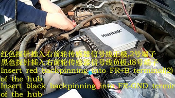 Automobile oscilloscope  test video of ABS speed sensor