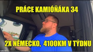 Práce kamióňáka 34. - 2x Německo, 4100km v týdnu