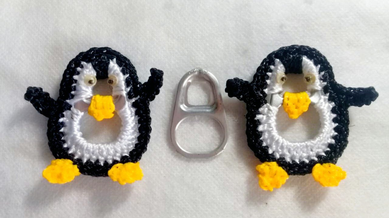 PINGUIM IMÃ DE GELADEIRA EM CROCHÊ.🐧🐧