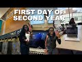 FIRST DAY OF SECOND YEAR!📚💕| schooling downtown|| business students …