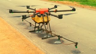 DRONE MENYEMBUR RACUN DAN VITAMIN BENDANG SAWAH PADI