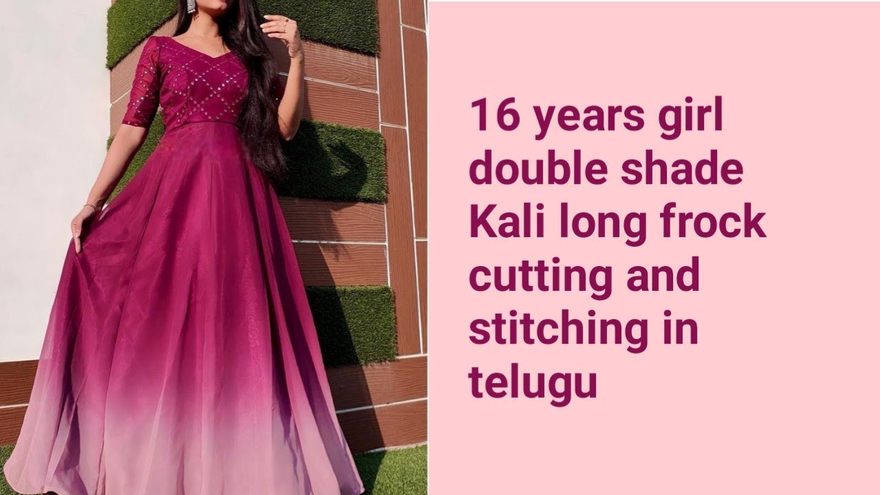 Alia cut long frock cutting✂️ in telugu/ఆలియా కట్ లాంగ్ ఫ్రాక్ కటింగ్  తెలుగులో/zehras fashion duniya - YouTube