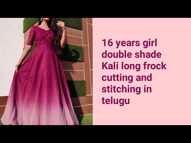 Long Length gown cutting/gown cutting and stitching/full circle umbrella cut  gown cutting and stitch - YouTube