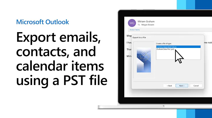 Export emails, contacts, and calendars in Outlook