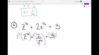 Alg 2H - Unit 7 - Day 4 - More Radical Equations