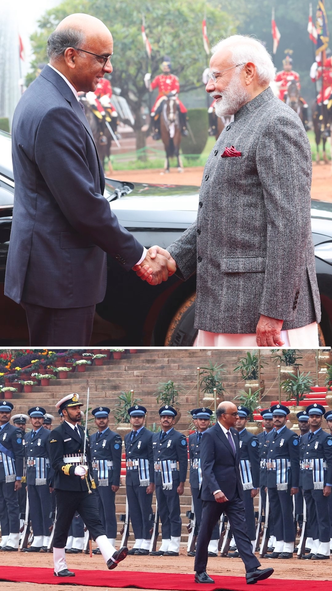 PM attends ceremonial welcome for the President of Singapore at Rashtrapati Bhavan | #shorts